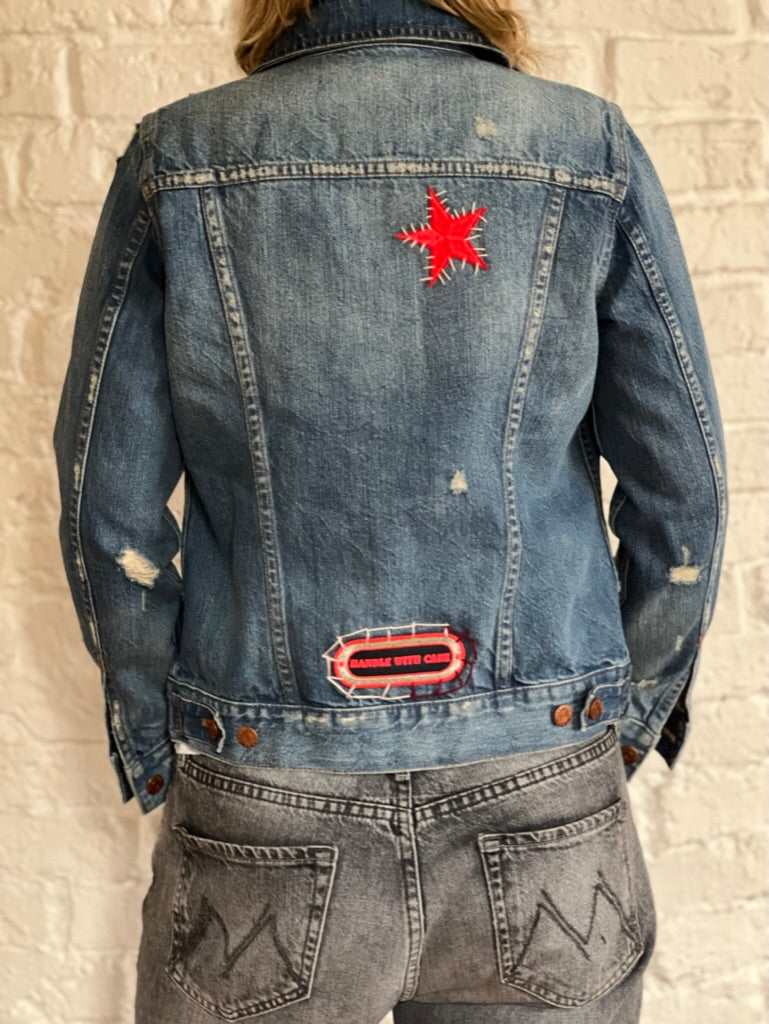 VESTE DENIM HANDLE SNOOPY WITH CARE