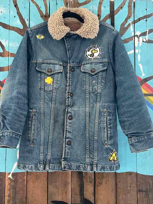 VESTE DENIM FOURRÉE WOODSTOCK