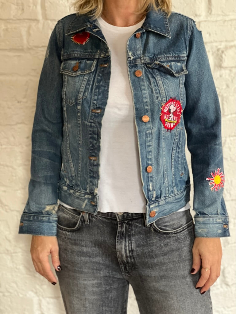 VESTE DENIM HANDLE SNOOPY WITH CARE