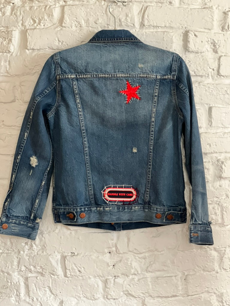 VESTE DENIM HANDLE SNOOPY WITH CARE