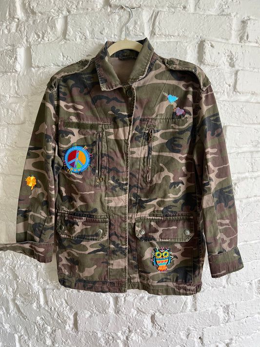 VESTE CAMO PEACE & PLUME