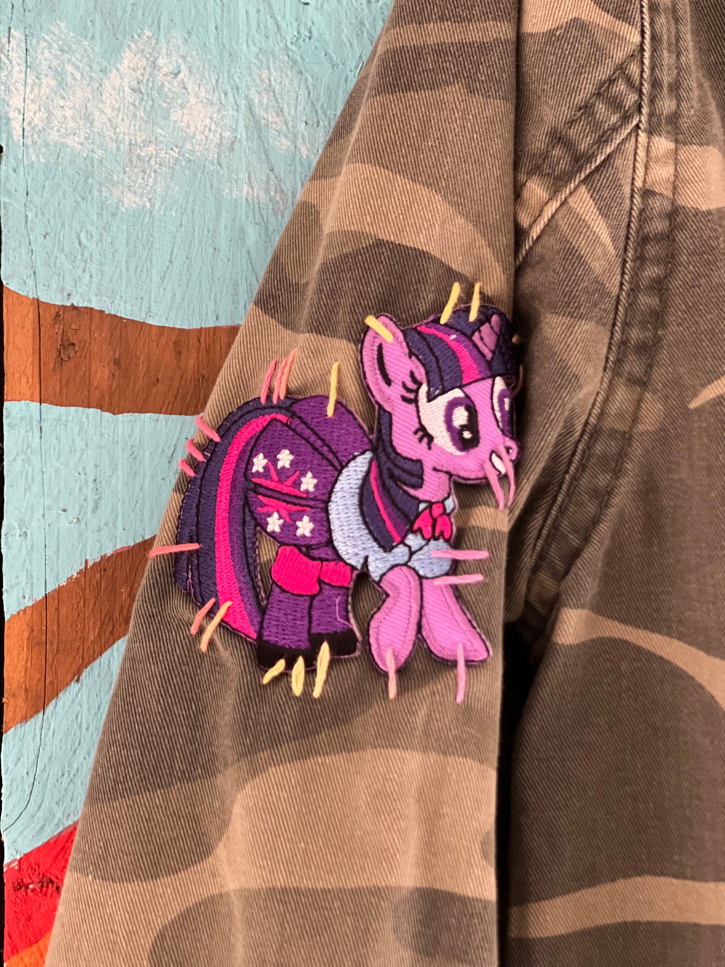 VESTE KAKI PURPLE PONY