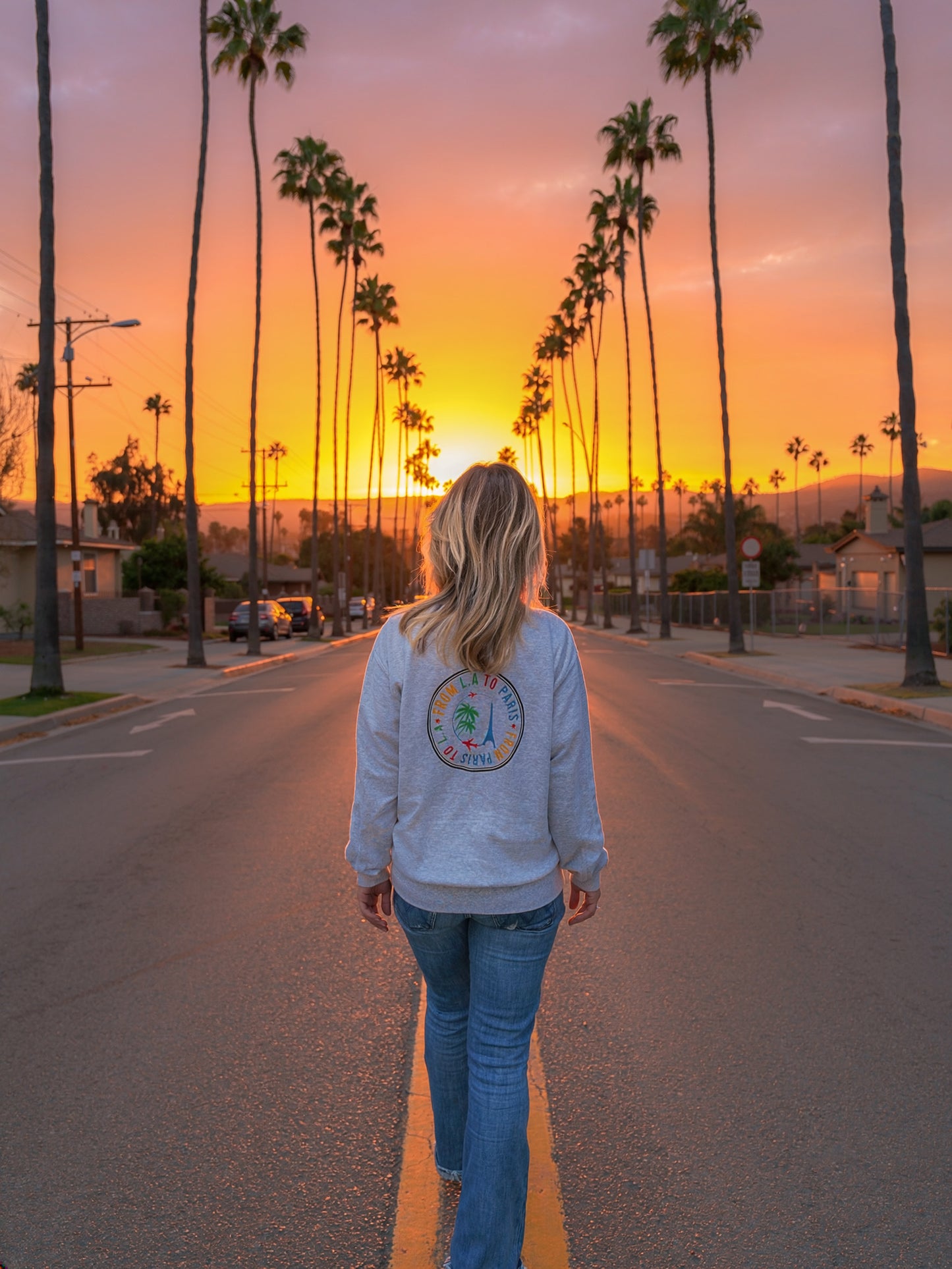SWEAT-SHIRT FROM PARIS TO LA